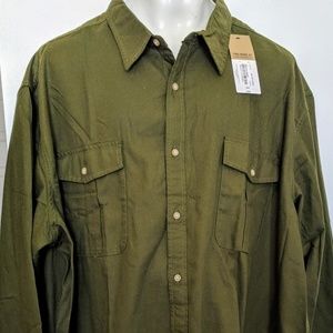 3XLT Foundry Men's Grotto Green Long Sleeve Shirt